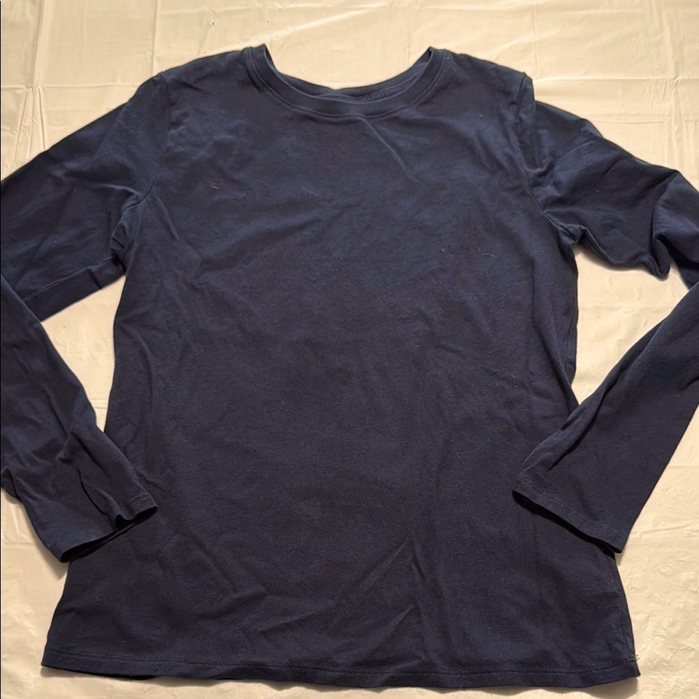 Lands' End Kids Long Sleeve Tee in Navy Blue like new size large 14